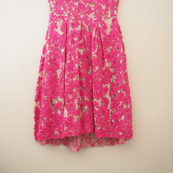 Anthropologie Yoana Baraschi Pink Jardim Lace Dress sz 6 - Picture 4 of 8
